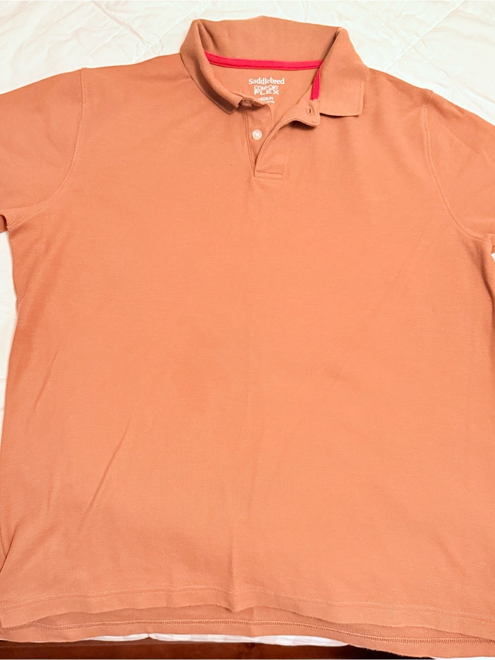 Saddlebred Men's Polo in Coral-Peach